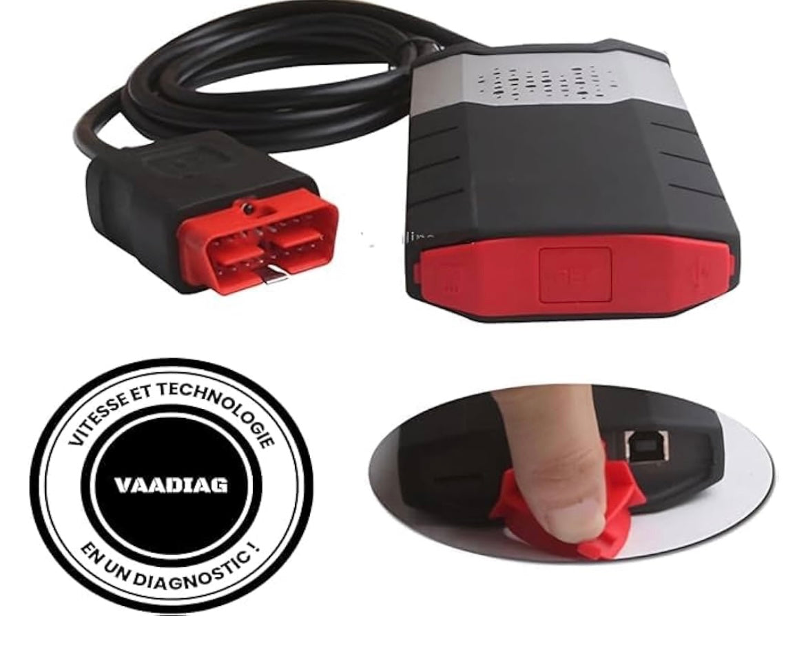 Outil Valise Diagnostique Scanner Multimarque Standard Double Board Auto Camion Compatible Delphi Wow Balise Interface Sonde Vci Multi Marque Appareil Diagnostic Obd2 VAADIAG
